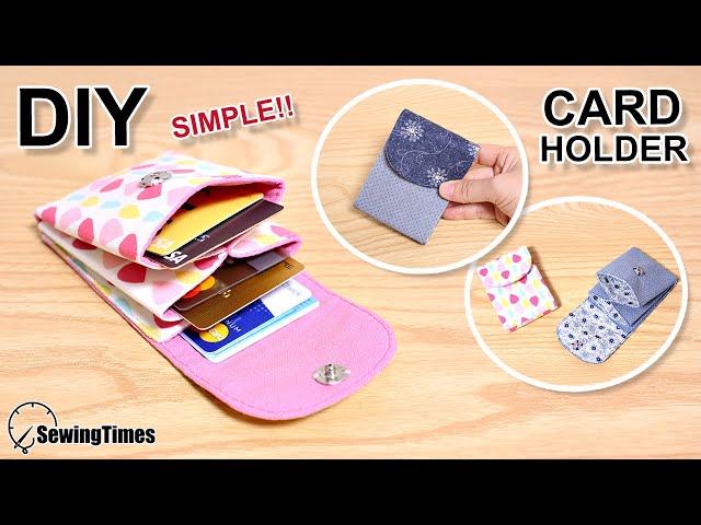 DIY SIMPLE CARD HOLDER | Card Wallet Easy Tutorial [sewingtimes]