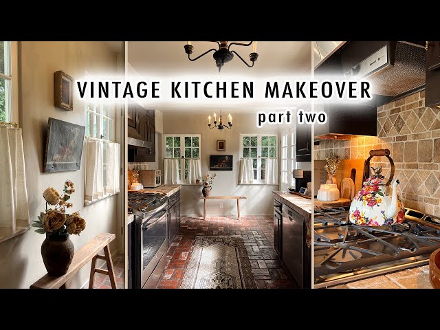 VINTAGE KITCHEN MAKEOVER (before & after) *Moody, French Kitchen Part Two* | XO, MaCenna