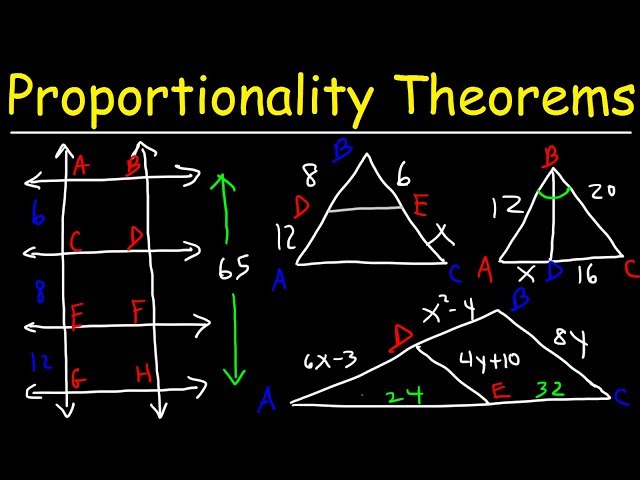 Triangle Proportionality Theorem, Side Splitter Theorem & Angle Bisector Theorem - Geometry
