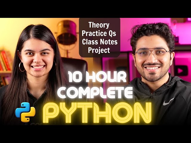 Python Tutorial for Beginners - Full Course (with Notes & Practice Questions)