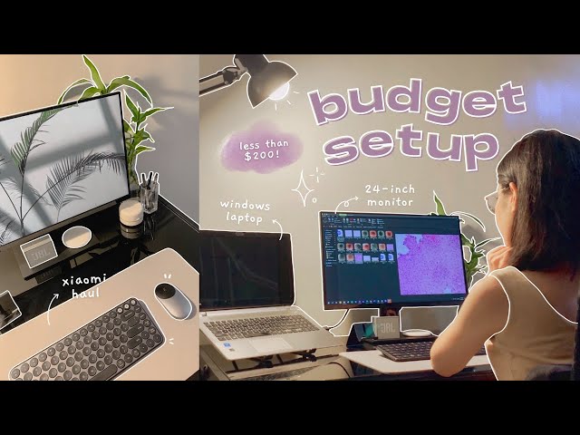 budget desk makeover 🖥️ minimalist aesthetic, xiaomi accessories haul, organization + setup tips