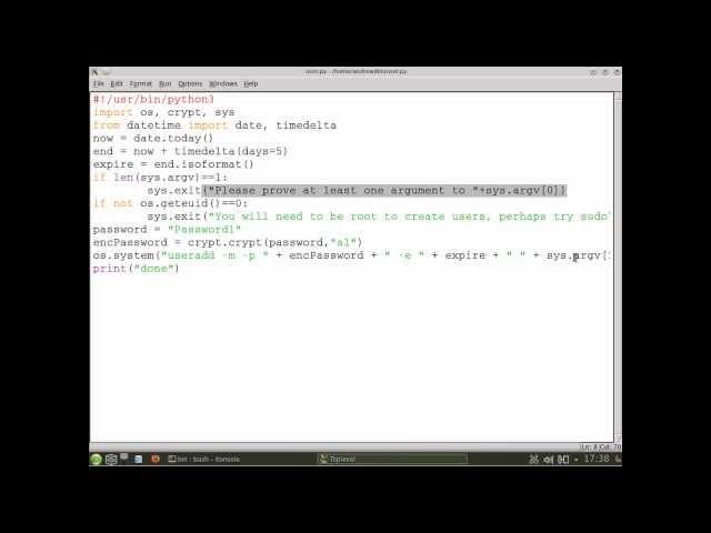 Learning Python Script Arguments