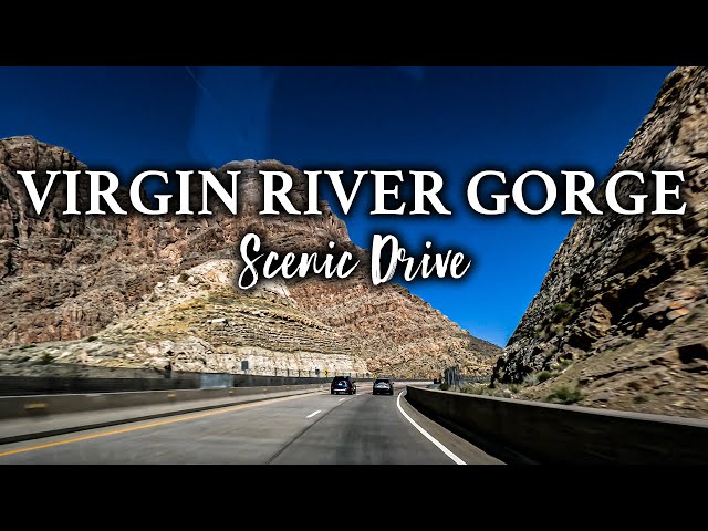 Virgin River Gorge Scenic Drive in Arizona | Las Vegas to Utah I-15 | GoPro DashCam 4K UHD