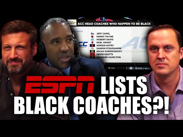ESPN ROASTED For WOKE Graphic On Black Coaches | OutKick HotMic