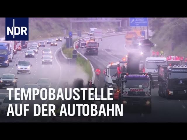 Reupload: Blitz-Baustelle Autobahn - Straßenbau rund um die Uhr | Die Nordreportage | NDR Doku