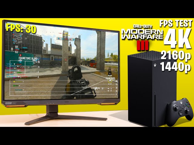 FPS TEST! COD Modern Warfare 3 on XBOX Series X 4K and 1440p 120 hz