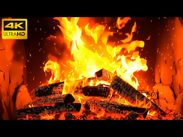 🔥 Cozy Fireplace 4K (12 HOURS): Ember Glow with Tranquil Crackling Fire Sounds. Fireplace 4K