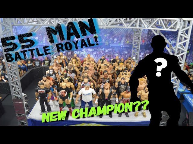 55 MAN WWE FIGURE BATTLE ROYAL! NEW CHAMPION!?