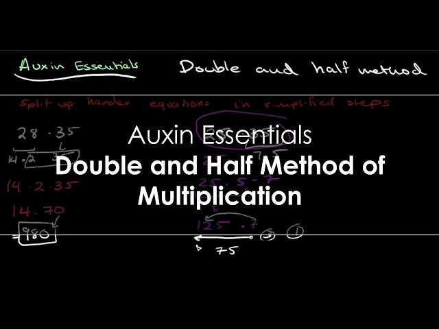 Double and Half Method: a Multiplication Trick