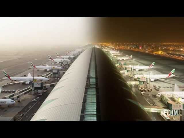 ۲۴ ساعت٬ ترافیک فرودگاه دوبی٬ در ۱ دقیقه