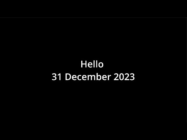 Last Day of 2023 Video (31 December 2023)