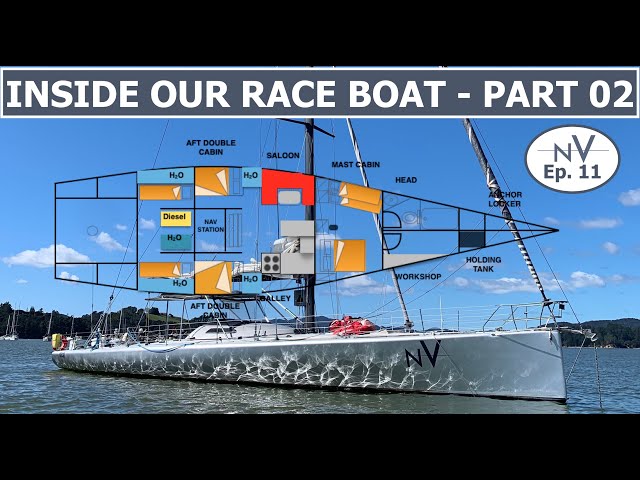 BOAT TOUR of our RACE BOAT INTERIOR REFIT - Part 2 | Ep. 11