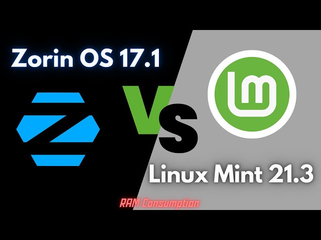 Zorin OS 17.1  Vs  Linux Mint 21.3 (RAM Consumption)