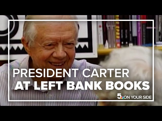 President Jimmy Carter visits Left Bank Books to sign copies of 'Christmas in Plains' (2001)