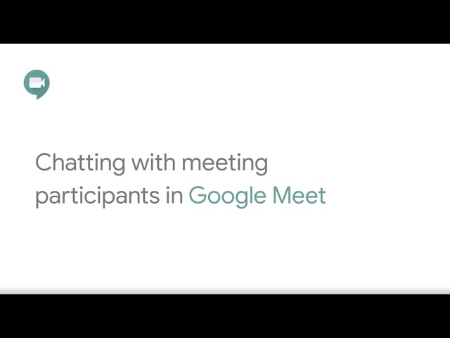 Chat in Google Meet