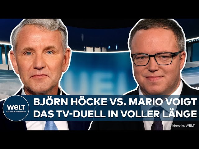 TV-DUELL: Björn Höcke (AfD) tritt gegen Mario Voigt (CDU) an – Der Schlagabtausch in voller Länge