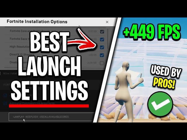 BEST Fortnite Launch Settings (FPS Boost & LOW Ping)
