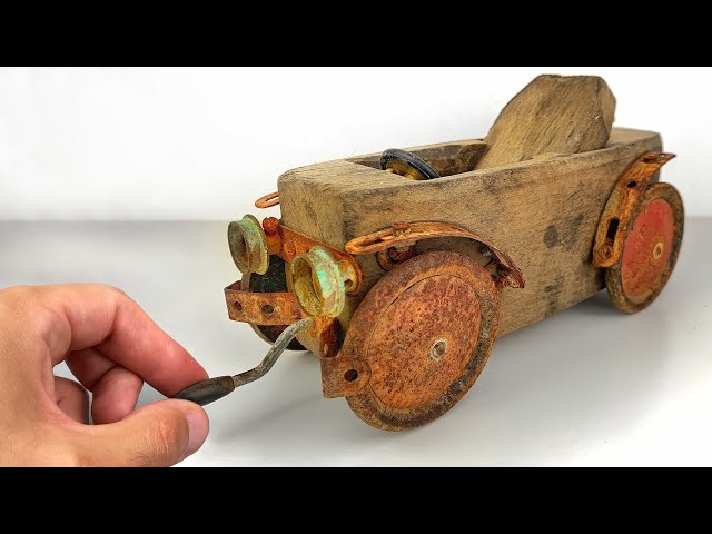 Vintage Wooden Toy Car - Restoration & Repair