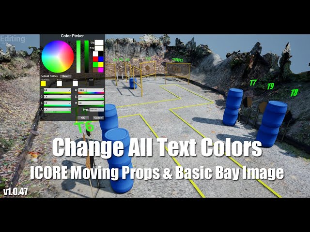 Practisim Designer Patch 47 - ICORE moving targets, Flat basic bay images, change all text colors
