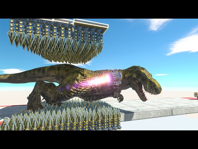 DEADLY TRAP Vs Carnivore Dinosaurs with Jet Engines - Animal Revolt Battle Simulator
