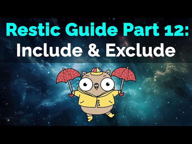 Restic Guide Part 12: Including and Excluding Backup Files