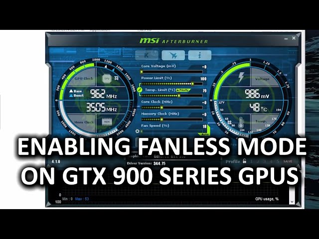 How To Enable Fanless Mode in GTX 900 Series Video Cards - Community-sourced Guide
