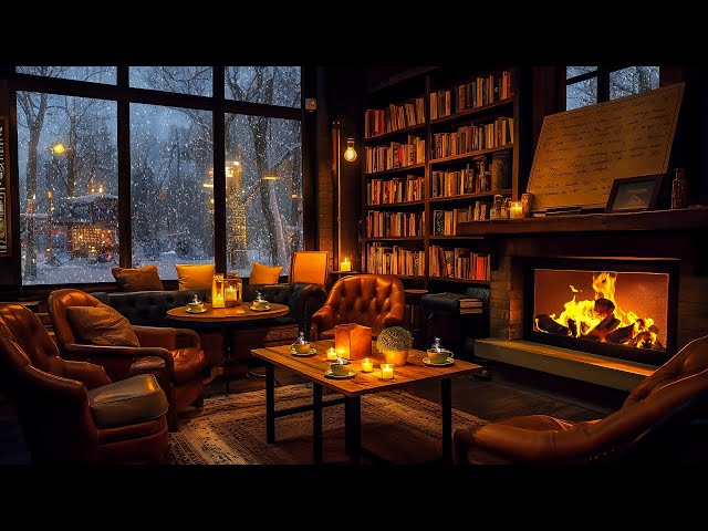 Cozy Coffee Shop Ambience & Warm Jazz Music ☕ Relaxing Jazz Instrumental Music for Study,Work,Focus