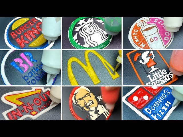 15 Pancake Art Logos Famous Fast Food Brands - McDonald’s, KFC, Burger King, Starbucks