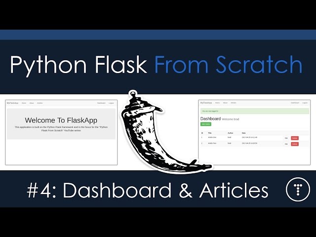 Python Flask From Scratch [Part 4] - Dashboard & Articles