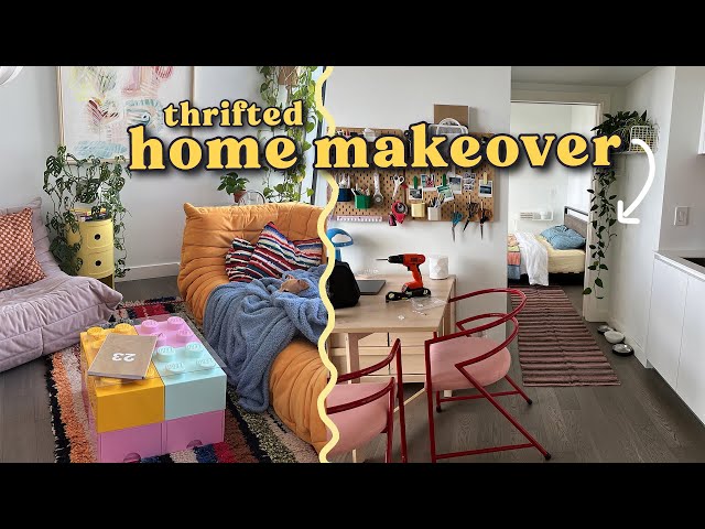 thrifted home makeover w/ full tour ✨ pinterest/tiktok inspired (i made the lego table) part 2