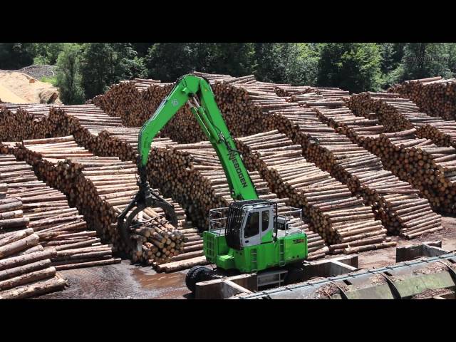 SENNEBOGEN 735 E Pick & Carry Holz-Umschlagbagger - Holzumschlag im Sägewerk