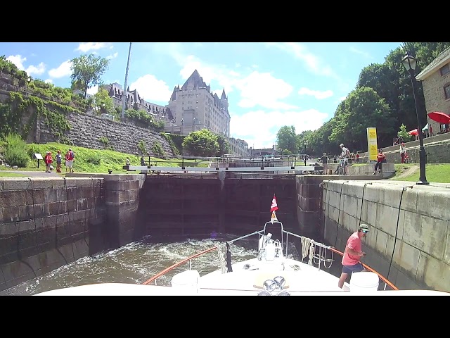 Great Loop Travel Day 74 Ottawa Flight of 8, access to Rideau Canal