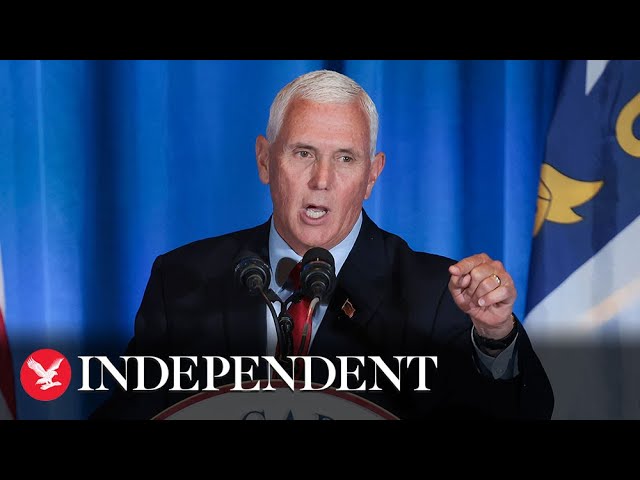 Mike Pence ignores question on Donald Trump's indictment