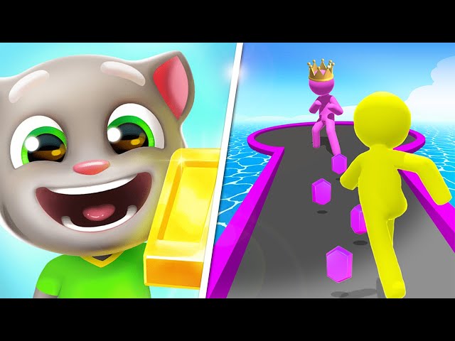 Talking Tom Gold Run vs Giant Rush Android iOS Gameplay All Levels