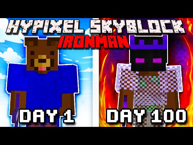 I Survived 100 Days in HYPIXEL SKYBLOCK... Here's What Happened