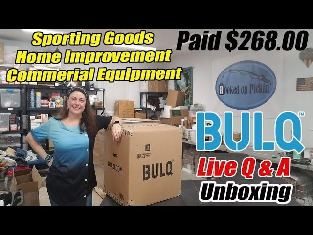 Live Unboxing Bulq.com Sporting Goods, Home Improvement, Commercial Equipment 97 Items Re-selling