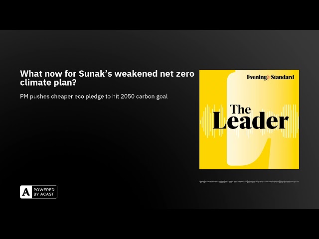 What now for Sunak’s weakened net zero climate plan? ...The Leader podcast