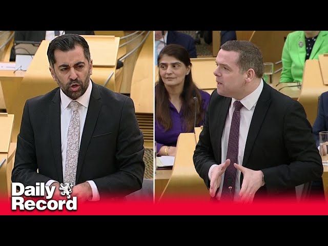 Humza Yousaf describes 'bad faith actors' criticizing hate crime law at FMQs with Douglas Ross