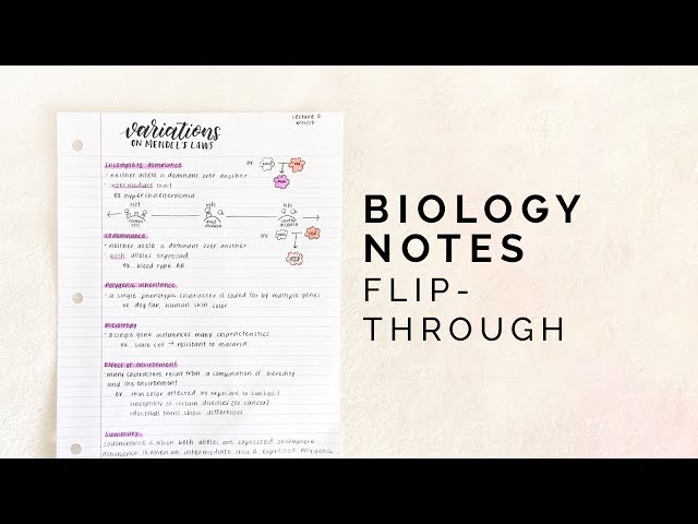 biology notebook flipthrough 🌿 notetaking inspiration