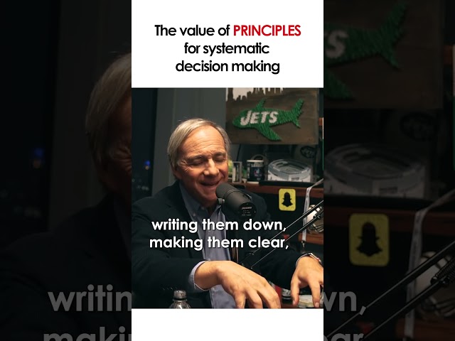 The value of #principles for systematic #decisionmaking