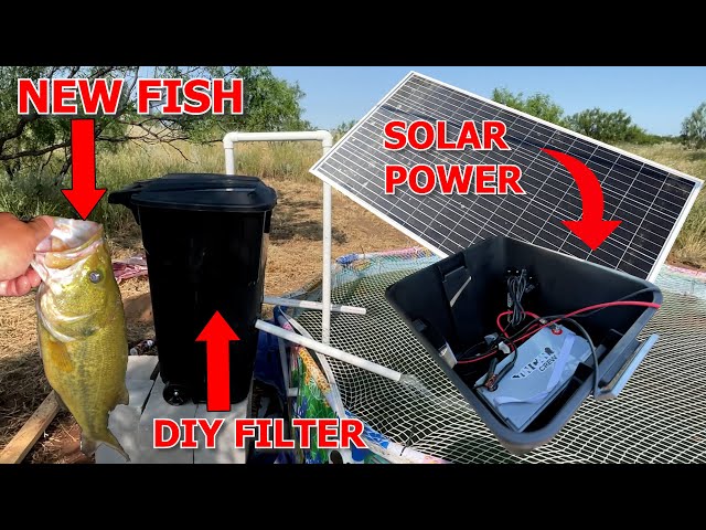 SETTING UP SOLAR POWERED POOL POND FILTER