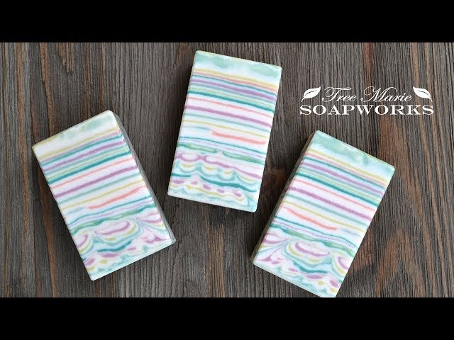 Line Pour Technique, Cold Process Soap Making, (Technique Video #7)