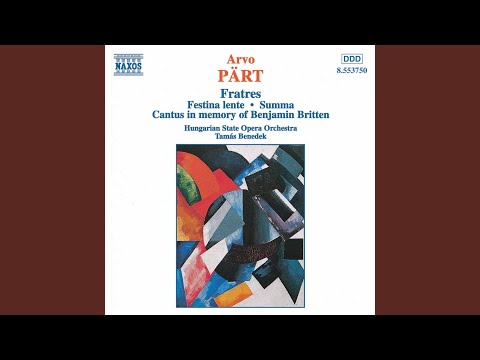 Cantus in Memory of Benjamin Britten for Strings and Bells