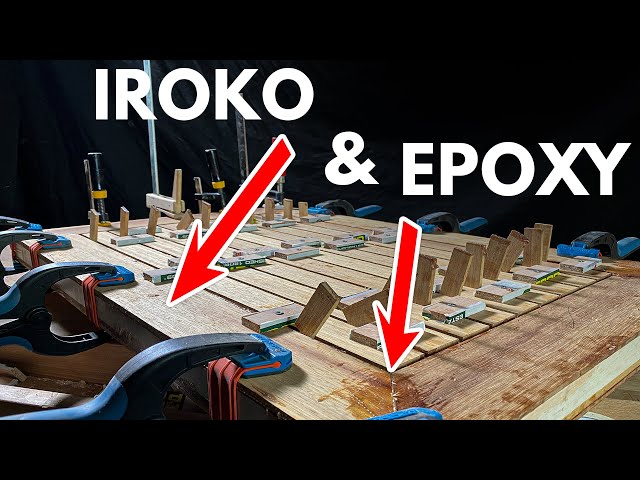 Epoxidharz Tischplatte in Schiffsoptik - Bootsbaumeister erklärt maritimes Handwerk mit Tropenholz