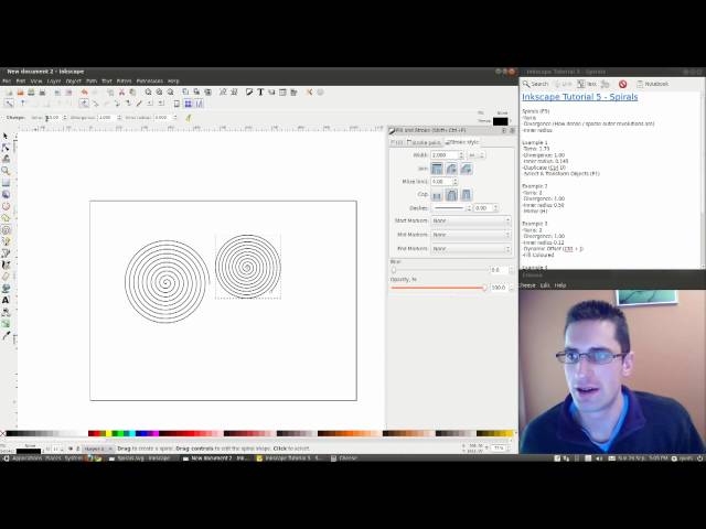 Inkscape Tutorial 5 - Spirals