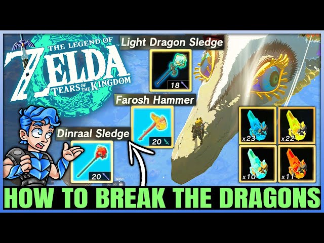 How to Farm All 4 Dragons Easy & Fast - OP Element Weapons - Dragon Guide - Tears of the Kingdom!