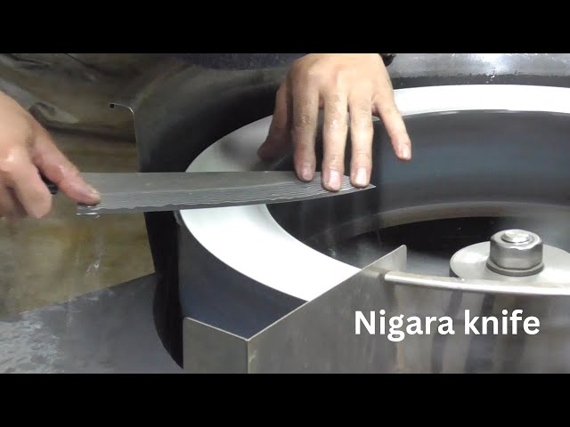【How Nigara makes knives】#4 Polishing and sharpening *Japanese kitchen knife*