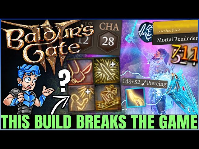 Baldur's Gate 3 - 1 TURN 500+ DAMAGE ASSASSIN GOD - Best Paladin Rogue Lock Multiclass Build Guide!