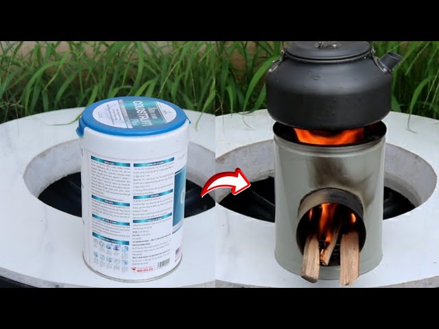 How to make a rocket stove from a milk can is super easy