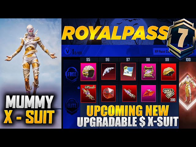 A7 Royal Pass 3D Rewards | Mummy X-Suit Upgradable | 3.2 Update All Ultimates |PUBGM